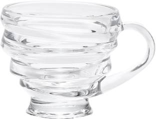 Biz International Pack of 6 Glass Glass Spiral Tea and Coffee Cups 210ml Each(Set of 6 Pcs)