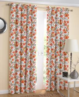 AIRWILL 214 cm (7 ft) Cotton Door Curtain (Pack Of 2)