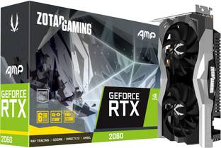 ZOTAC GAMING GeForce RTX 2060 AMP GDDR6 6 GB NVIDIA Chipset 192 bit 1800 MHz Graphics Card