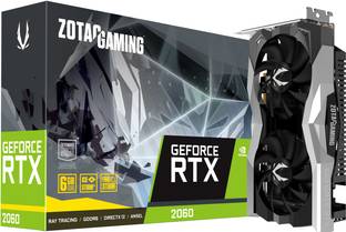 ZOTAC GAMING GeForce RTX 2060 Twin Fan GDDR6 6 GB NVIDIA Chipset 192 bit 1680 MHz Graphics Card