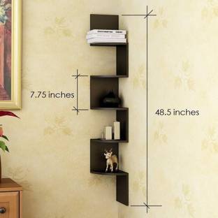 HomEnrich Engineered Wood Open Book Shelf