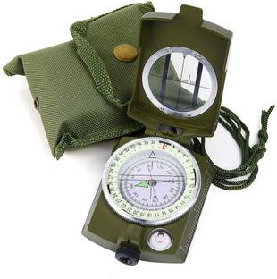 KRAFTMASTERS Military Lensatic Sighting Compass with Carrying Bag Waterproof and Shakeproof Compass