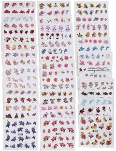 Style Craze 10 Sheets Nail Stickers Mixed Designs Water Transfer Nail Art Sticker Flower Watermark Decals DIY Decoration For Beauty Nail Tools (Mixed)