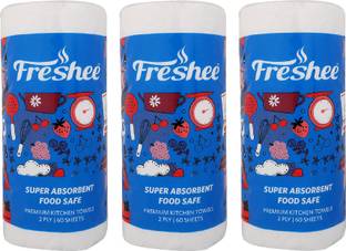 Freshee 60 Sheet Kitchen Towel Tissue made with 100% virgin fibre that offer fresh and hygienic experience