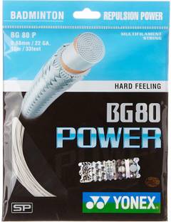 YONEX BG 80 Power White 0.68 Badminton String - 10 m
