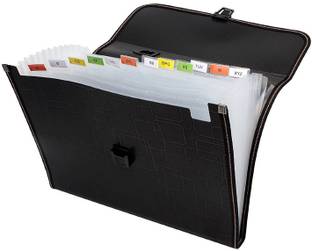 7Trees Polypropylene Full Expanding A4 Document Organizer with 12 Sections, Handle, Index Tabs File Folder