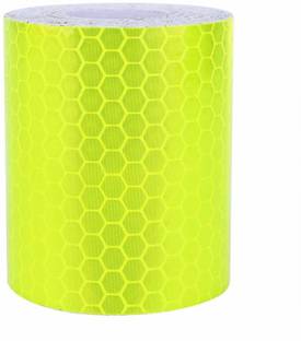 SYGA 3 Meter Reflective Warning Tape Sticker, High Visibility Safety Honeycomb Conspicuity Tapes 50 mm x 3 m Fluorescent Green Reflective Tape