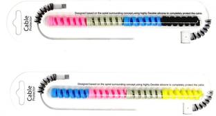 Like Star 8 Pieces Multipurpose USB cable Protector, protect -Cell Phones cable, Computers, Chargers, earphone phone cables from damage . Cable Drop Clip Cable Protector