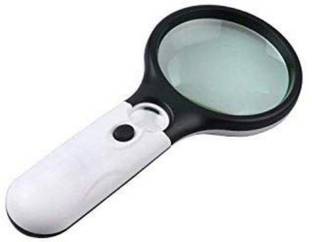 DIY Crafts Magnifying Glass with 3LED Lights Handheld Reading 3X 45X Jewelry Loupe