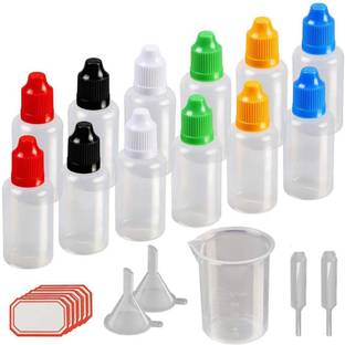 DIY Crafts 15ml Plastic Squeezable Liquid Bottle,Thin Tip,Funnel,Measuring Cup 50 ml Bottle