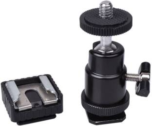 SHOPEE Camera Tripod LED Light Flash Bracket Camera Holder Mount 1/4 Hot Shoe Adapter Cradle Ball Head (with Cold Shoe) Flash Shoe Adapter