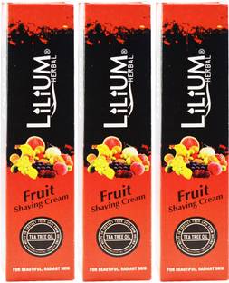 LILIUM Herbal Fruit Shaving Cream Pack of 3