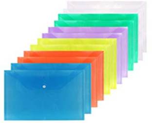 DIY Crafts Waterproof Plastic Bag for A4 Size Documents with Snap Closure