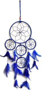PrintOctopus Dark Blue Dreamcatcher | Wall Hanging Décor | PrintOctopus Feather Dream Catcher