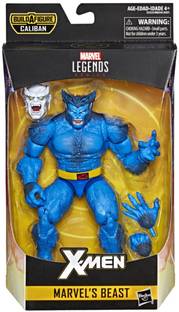 MARVEL Legends Series 6-inch Collectible Action Figure Marvel's Beast Toy (X-Men Collection) with Marvel's Caliban Build-a-Figure Part