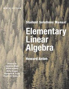 Elementary Linear Algebra: Student Solutions Manual