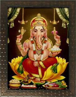 Indianara LORD GANESHA (1885) Digital Reprint 13 inch x 10.6 inch Painting
