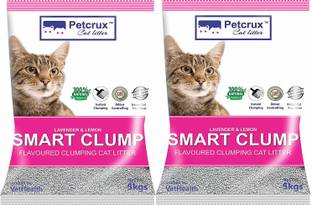 Petcrux Exclusive Scoopable Smart Bentonite Cat Litter, 5Kg (Pack of 2 - Total 10 kg) Pet Litter Tray Refill