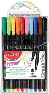 Maped Peps Fine Felt Tip 0.4mm Pen Set - Pack of 10 Pencil
