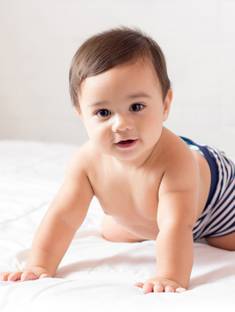 Textured Cute Baby # Poster for Pregnant Women & Expecting Mothers # Smiling Baby Posters # New Born Baby poster with Water Splash Proof 12inch x18 inch (30.5cm X 45.72 cm) Paper Print