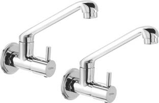 सेरा - Sink Cock (Wall Mounted) with 150 mm (6 inches) Long Swivel Spout and Wall Flange Set of 2 pcs ...