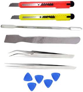 WOWSOME Mobile Repairing Tools Kit with Metal Spudgers, Tweezers Set, Plastic Openers and Cutter for All Mobiles and Gadget Hand Tool Kit