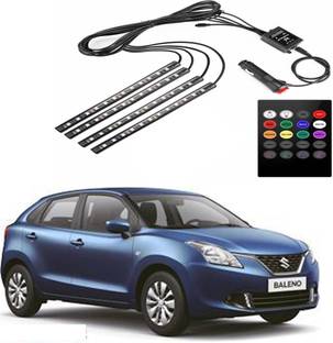 RWT 12 LED Car Interior Underdashboard Lighting IR Remote Control Atmosphere Lamp For Baleno Car Fancy Lights
