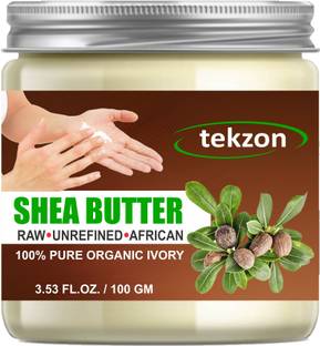 tekzon 100% Pure Organic Ivory Shea Butter | Raw | Unrefined | Great For Face, Skin, Body, Lips