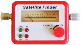 Divinext New Arrival with Buzzer & Improved Sensitivity Red Colour Satellite Signal Finder DB Meter Tester Pointer SF45 SF48 SF9506 Inline IF Signal Strength Meter Gain Measuring Tool Antenna Receiver Network Setting SF-45 SF-48 SF-9506 Satelite Signal Finder Analog Multimeter