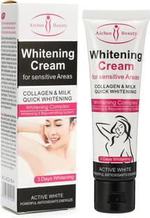 Aichun Beauty Whitening Cream For Sensitive Areas (Armpit & Bikini) - Collagen & Milk Quick Whitening (3 days Formula) Rejuvenating system