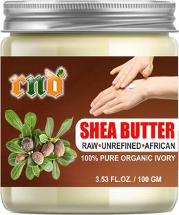 RND 100% Pure Organic Ivory Shea Butter | Raw | Unrefined | African | 100GM | Great For Face, Skin, Body, Lips, DIY products|