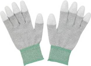 sky enterprise shop Esd Safe (Anti Static Gloves Pu Coated Size L) [Pack 1 Pair Nylon  Safety Gloves