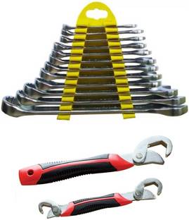 COMODO Double Sided Combination Wrench Set with Snap & Grip Adjustable Wrench Set Double Sided Combination Wrench