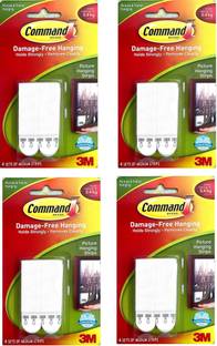 Command Plastic Picture Hanging Strips - Medium white Hook 1