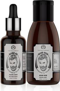 THE MAN COMPANY Almond and Thyme Beard Oil (30ml) & Wash Combo (100ml)