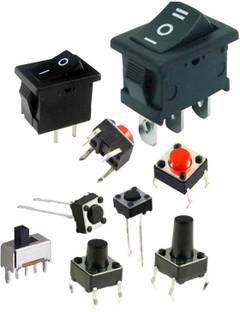 UraXx Unique Combo of 55 Pieces Slide & Rocker Switch and Push-Buttons For Arduino Electronic Components Electronic Hobby Kit