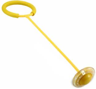 IRIS Skip Ball, Jump Ropes, Ankle Skip One-Legged Yellow Jumping Ring Crazy Ball