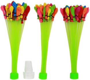 Auf Solid Bunch Balloons Fill and Tie 37 Water Balloons in 60 Seconds Self Sealing Water Balloons ( pack of 1) Multi Colour Balloon