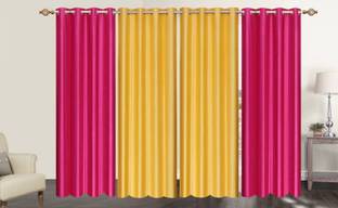 New panipat textile zone 152.4 cm (5 ft) Polyester Window Curtain (Pack Of 4)
