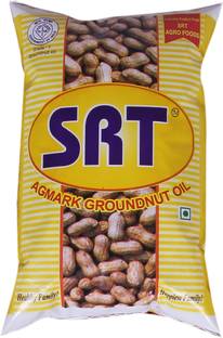 SRT 1 Litre AGMARK Grade 1 Groundnut Oil Groundnut Oil Plastic Bottle