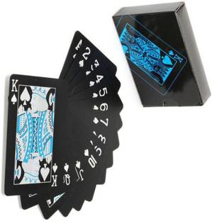 Triangle Ant ® Unique Black Good Quality Waterproof Colorful Playing Cards Plastic Deck Poker Playing Card-Pack Of 2