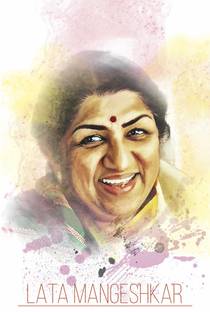 Lata Mangeshkar Jumbo Poster for Room & Office (24 Inch X 36 Inch, Rolled) Multicolor Paper Print