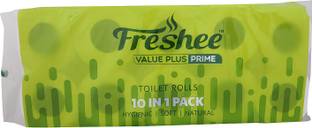 Freshee 10 in 1 Virgin Fibre Tissue Roll 2 ply in Value Plus Range that offer fresh soft and hygienic experience Toilet Paper Roll