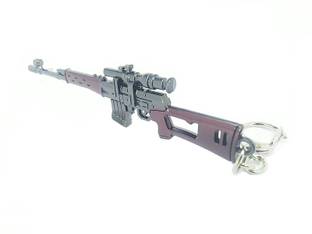eDUST PUBG Real 3D Metal Body Dragunov Sniper Weapon 120mm Length Key Chain