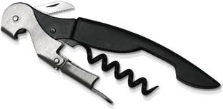 Gabbar Stainless Steel Folding Cork Screw Wine Opener Bottle Opener and Foil Cutter- Double Hinged Fulcrum Bottle Opener