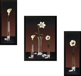 saf EXTRA LARGE FLORAL SET OF 3 Digital Reprint 28.5 inch x 19.5 inch Painting