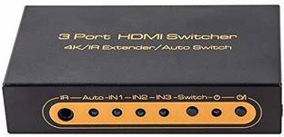 Tobo 3 x 1 HDMI Switcher 4K /IR Extender/ Auto Switch allow access to multiple HDMI Sources,using a single HDMI sink. Media Streaming Device
