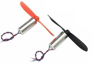 ART IFACT 2 Pieces of Micro Coreless Motors with 2 propeller DC 3.7V 6mm x 14mm RPM: 55000 (2 Motors + 1 Propeller CW + 1 Propeller CCW) Motor Control Electronic Hobby Kit