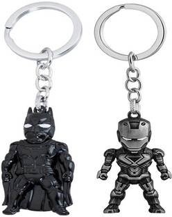 MGP FASHION High Quality Super Hero Action Figure Marvel Avengers With Batman Dawn Of Justice Metallic Film Featuring The DC Comics Movie Characters Best Party Gift For Girl Boy Keyring Carabiner Combo Key Chain