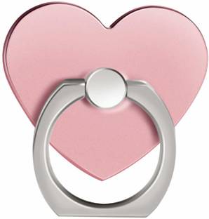 befunky Phone Ring Stand 360Â° Rotation Holder [Heart] Kickstand Finger Grip Pink Mobile Holder